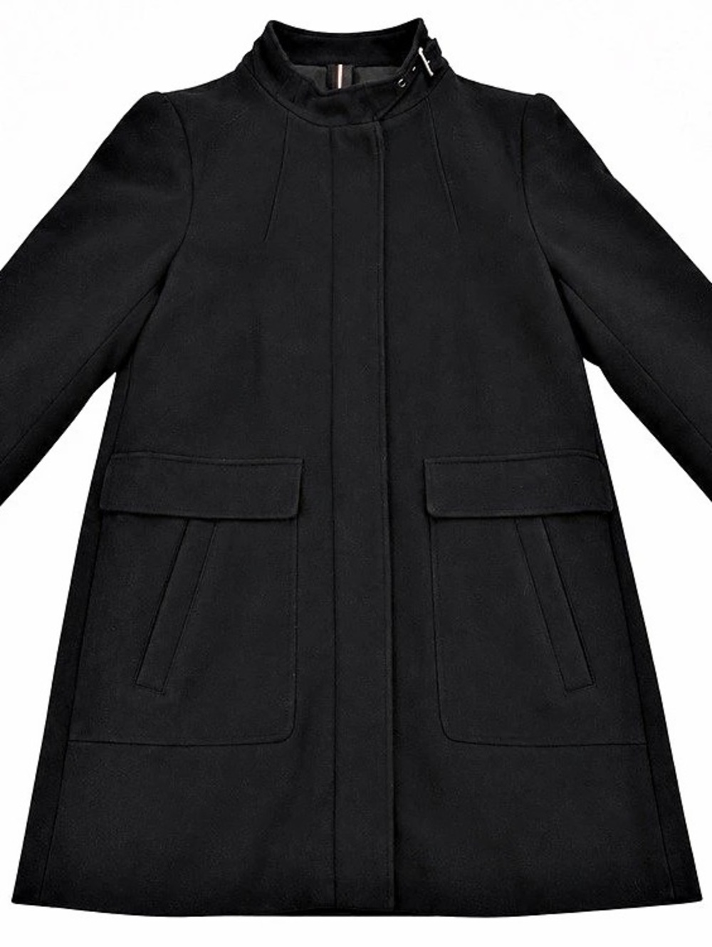 Tommy Hilfiger Men’s Large Black Wool Blend Quilted Car Coat